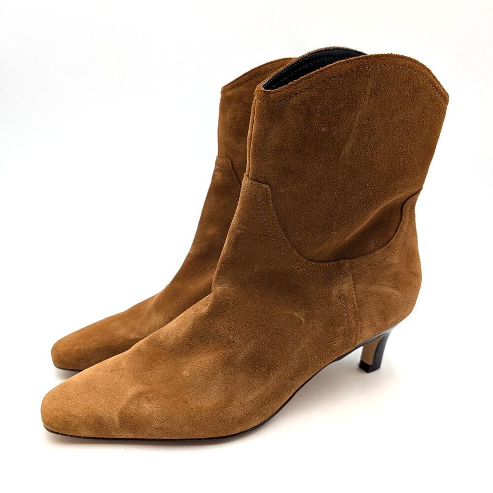 Nordstrom Atema Kitten Heel Ankle Bootie Women's Camel Brown Size U7M EU37